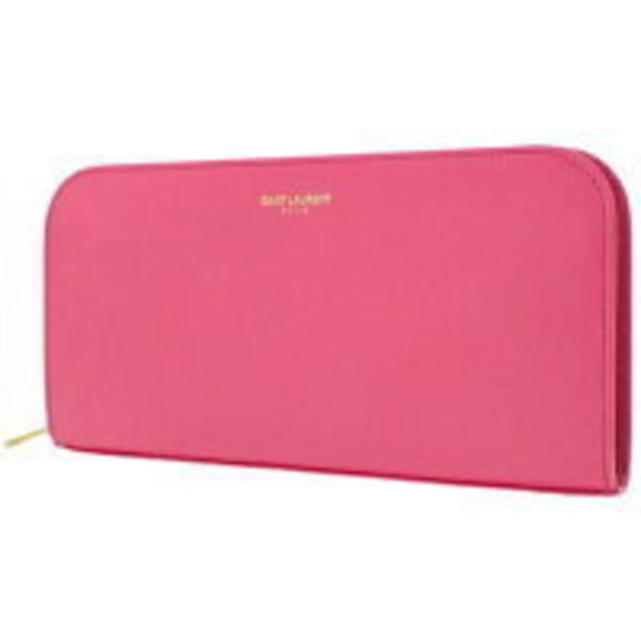 Saint Laurent pink PARIS peach long leather Wallet - Picture 2 of 6